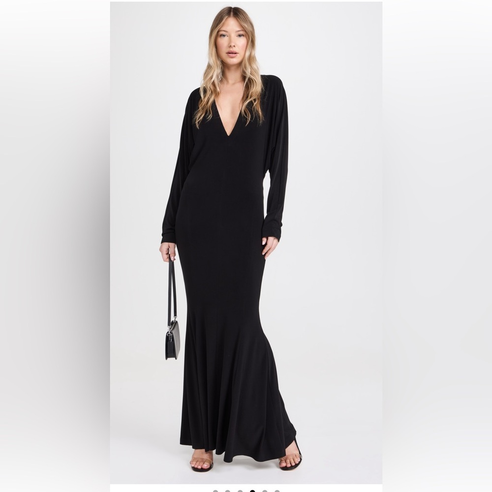 NWT Norma Kamali Dolman V Neck Fishtail Gown - Picture 3 of 7